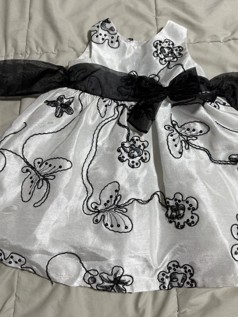 Black and White Butterfly Bow Formal Dress 18 Month Rare Editions